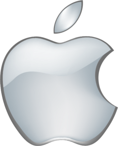 apple logo white 3d