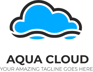 Aqua Cloud Logo PNG Vector