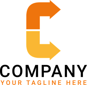 Arrowed Letter C Company Logo PNG Vector