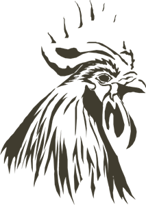 Art Cock Chicken Logo Vector
