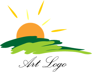 Art Sun Rise Logo Vector