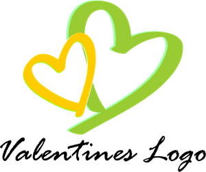 Art Valentines Heart Logo PNG Vector