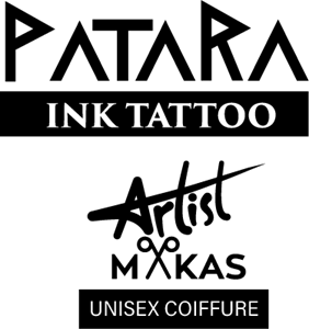 Artist Makas Coiffure and Patara Ink Tattoo Logo PNG Vector