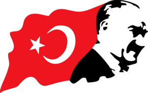 Atatürk portre bayrak Logo PNG Vector
