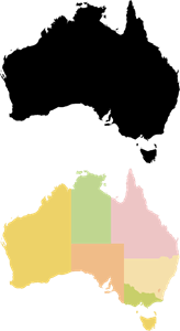 Australia Map Logo Vector
