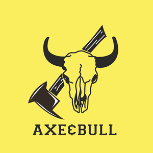 Axe & Bull Logo PNG Vector