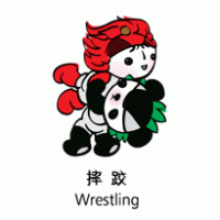 Beijing 2008 Mascot Wrestling Logo Vector