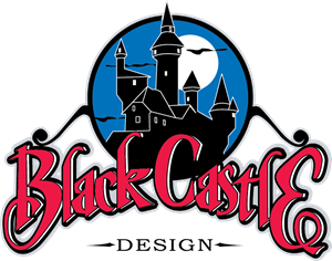 Black Castle Design Logo PNG Vector