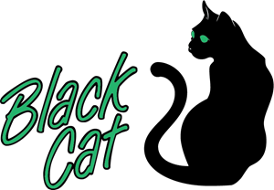 Black Cat Music Logo Vector
