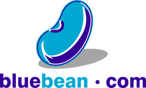 Blue Bean Logo PNG Vector