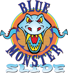 Blue Monster Slide Logo PNG Vector