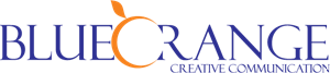 Blue Orange Creative Communication Logo Vector