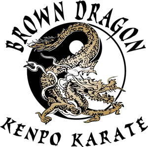 Brown Dragon Kempo Karate Logo PNG Vector