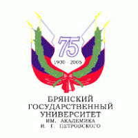 Bryansk State University 75 year Logo Vector