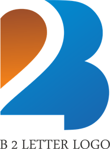 B2 Letter Logo PNG Vector