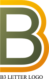 B3 Letter Design Logo PNG Vector