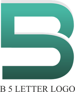 B5 Letter Design Logo PNG Vector