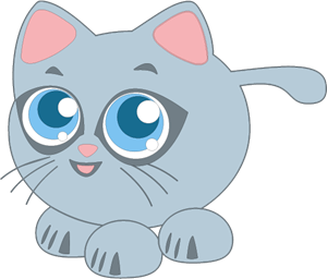Baby cat Logo Vector