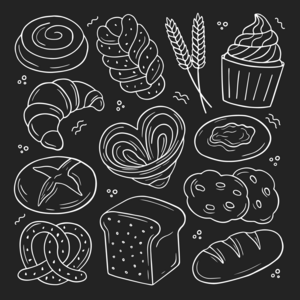 Bakery Doodles Logo PNG Vector