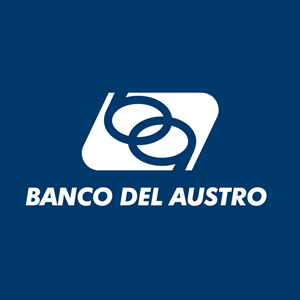 Banco del Austro fondo azul Logo Vector