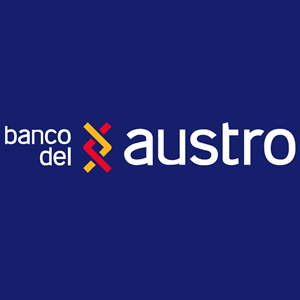 Banco del Austro nuevo fondo azul Logo Vector