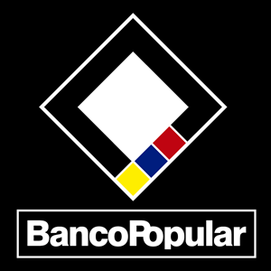 Banco Popular del Ecuador Fondo Negro Logo Vector
