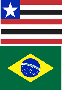 bandeira brasil e Maranhão Logo Vector