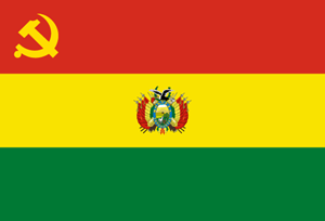 Bandera de Bolivia Comunista Logo Vector
