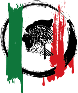 Bandera Mexicana Grunge Logo Vector