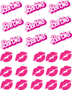Logo Barbie sur l'affiche Cercle Mattel : image vectorielle de
