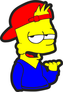 Bart com Boné e Jaqueta Logo PNG Vector