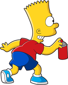 Bart Simpson Pixando Logo PNG Vector