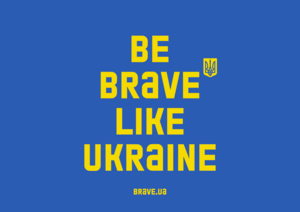 Be Brave Like Ukraine Logo PNG Vector