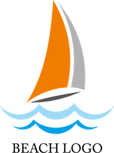 Beach Boat Logo PNG Vector