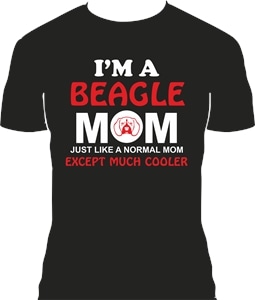 Beagle Mom Logo Vector