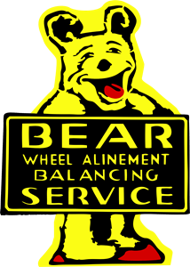 Bear Wheel Alignment Logo PNG Vector