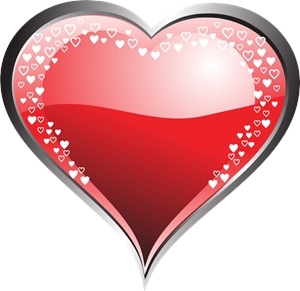 beautiful glossy valentine Logo PNG Vector