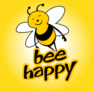 Bee Happy Logo PNG Vector