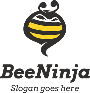 Bee Ninja Logo Vector