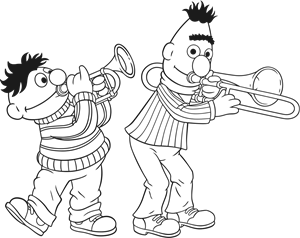 Bert and Ernie Logo PNG Vector