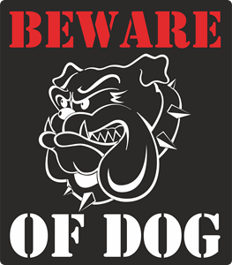 BEWARE OF DOG SIGN Logo PNG Vector
