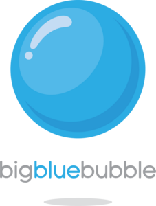 Big Blue Bubble Logo PNG Vector
