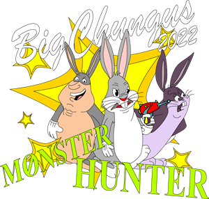 Big chungus children's T-shirt design Logo PNG Vector
