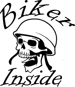 Biker inside Logo PNG Vector