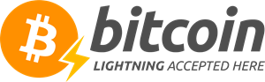Bitcoin Lightning Accepted Here Logo Vector