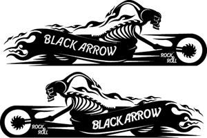 black arrow moto Logo Vector