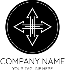 Black Arrow Tech Company Logo PNG Vector