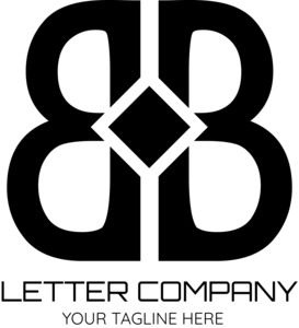 Black Double B Letter Company Logo PNG Vector