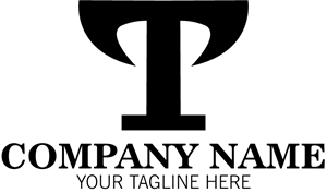 Black Letter T Company Logo PNG Vector