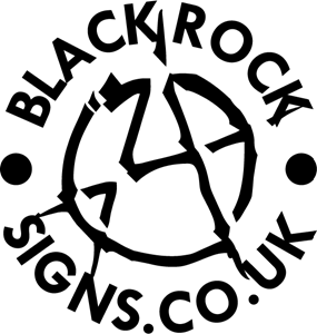 Black Rock Signs Logo Vector